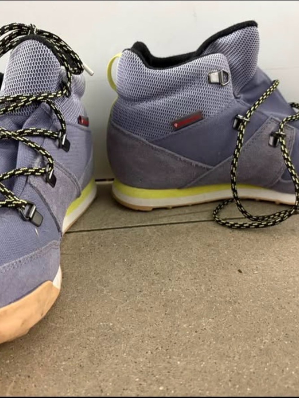 Nike Women’s Lavender High-Top Sneakers with Neon Accent